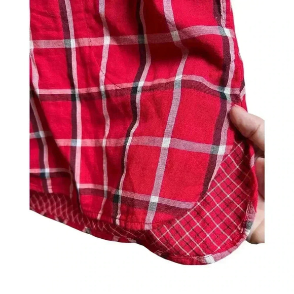 J.Jill Perfect Plaid Cloth Long Tunic with Pockets Medium Tall - Picture 7 of 8